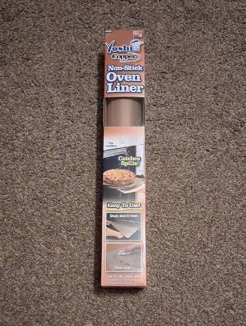 YOSHI Non-Stick Copper Infused Oven Liner  FDA Compliant
